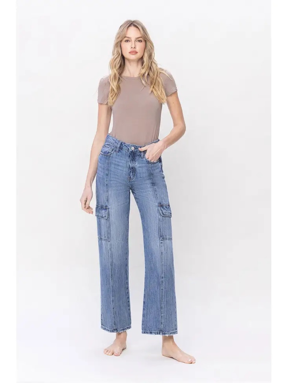 Vervet High Rise Dad Cargo Jeans